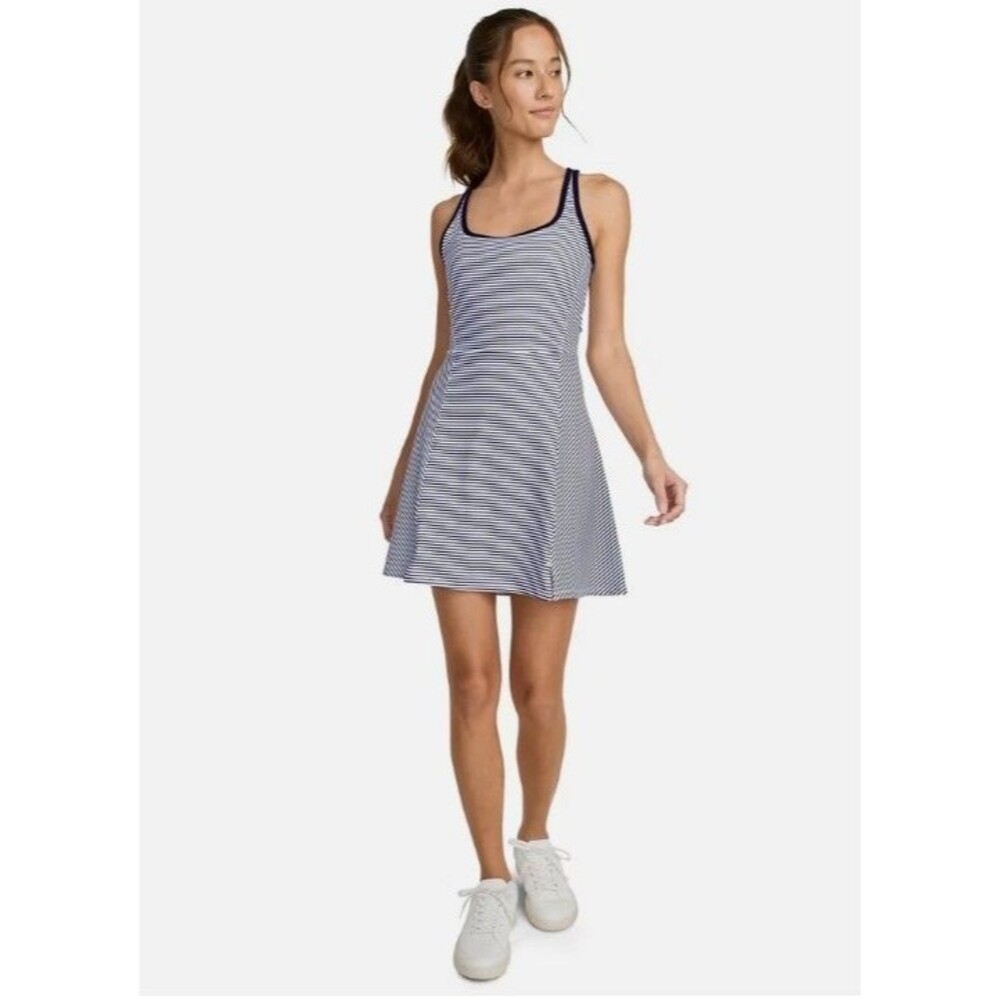 Jockey Womens EVERACTIVE Racerback Active Athletic Dress Built In Bra Blue 1X